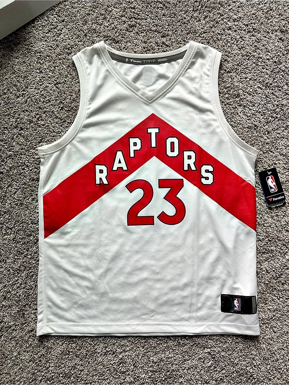 Fred VanVleet #23 Toronto Raptors Fanatics Fast Break White Jersey Men’s L NWT